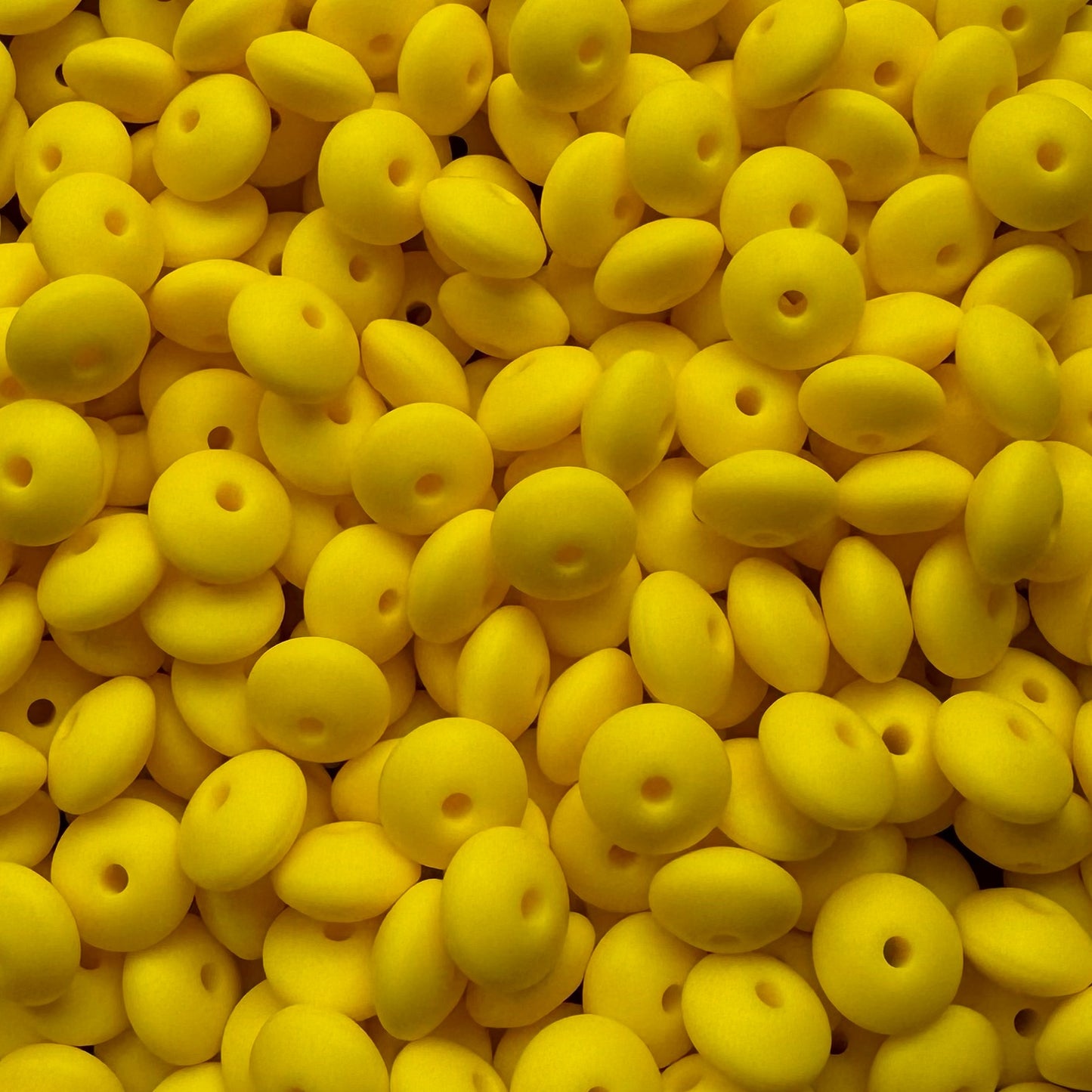 12mm Bright Yellow Silicone Lentil