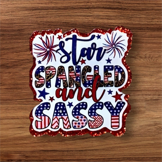 Star Spangled And Sassy Acrylic Flatback