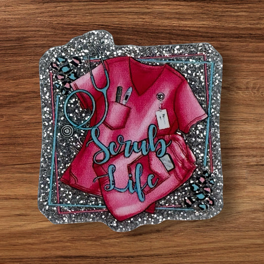 Scrub Life Acrylic Flatback