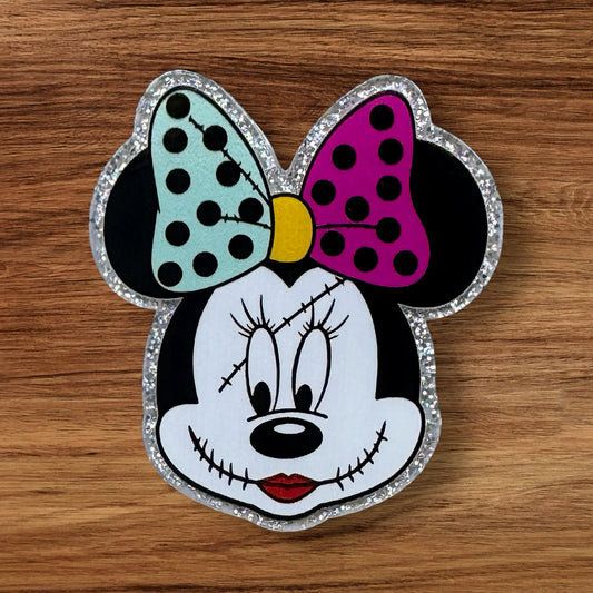 Skeleton Girl Mouse Acrylic Flatback