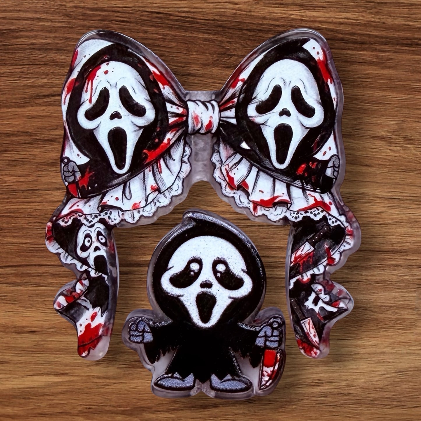 Ghostface Acrylic Bow Focal