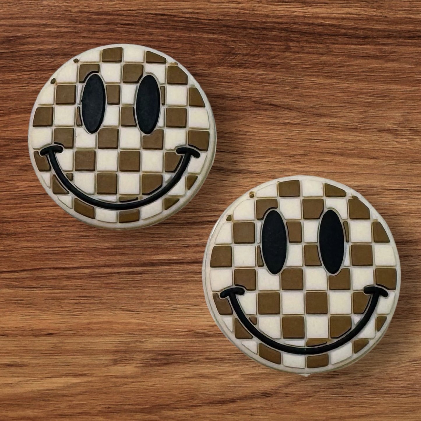 Checkered Happy Face Focal