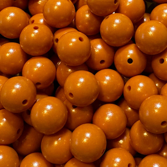15mm Orange Brown Chameleon Silicone Bead