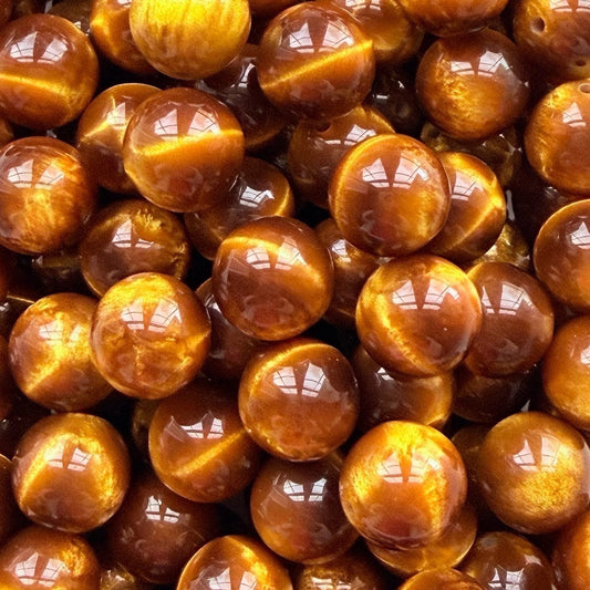 16mm Tiger Eye Acrylic Bead