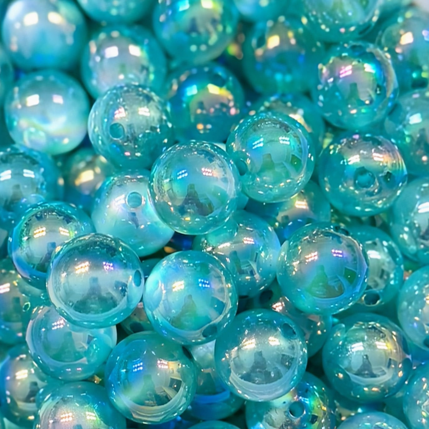 16mm Blue Jelly Acrylic Bead