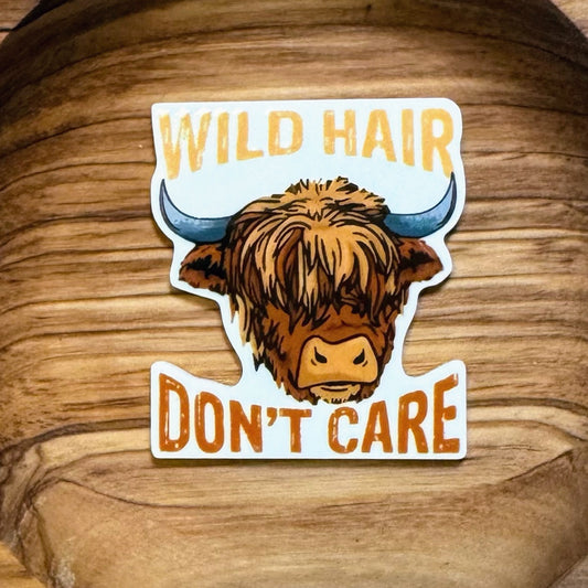 Wild Hair Don’t Care Acrylic Flatback