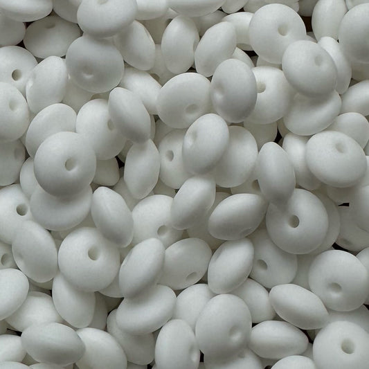 12mm White Silicone Lentil