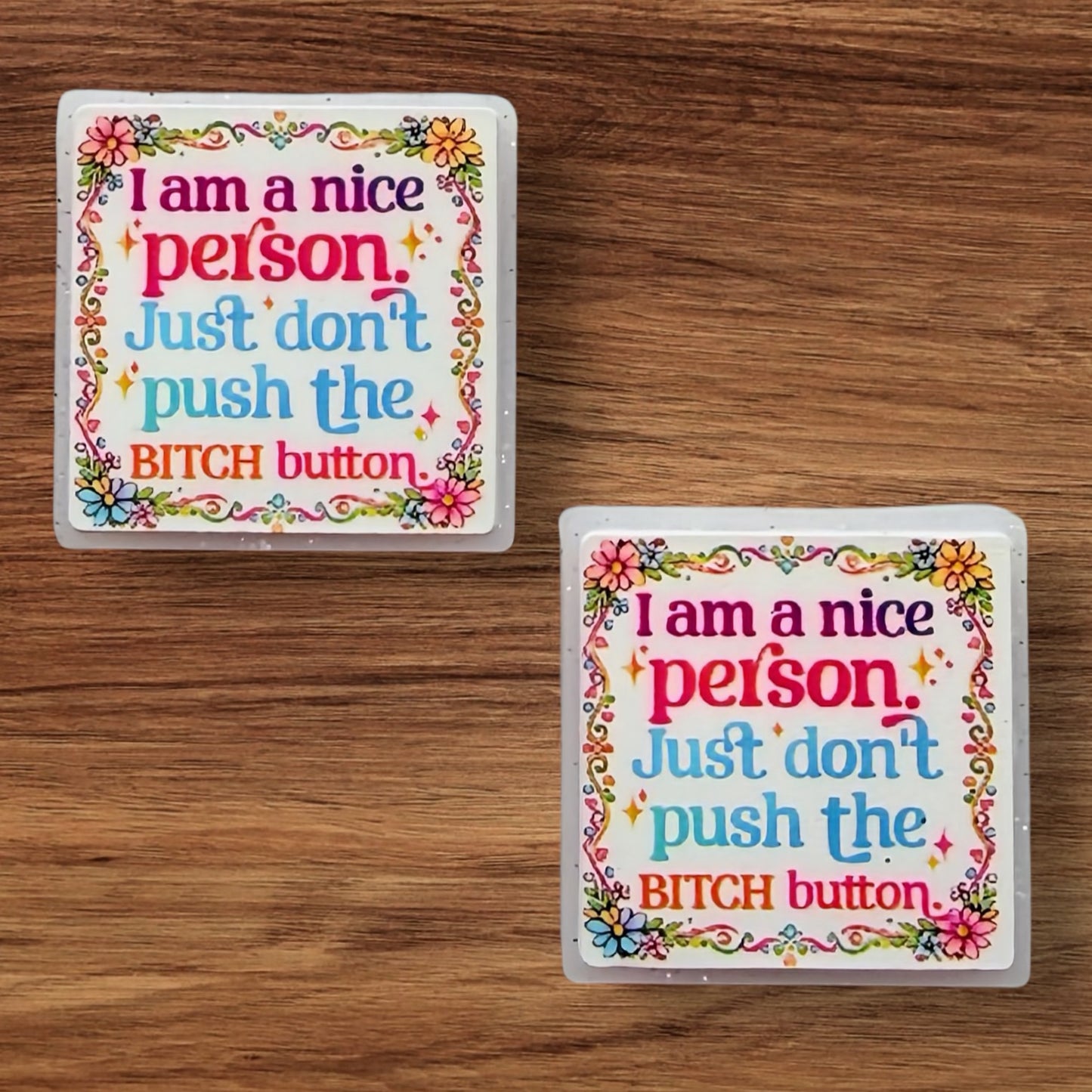 I am A Nice Person Just Don’t Push The Bitch Button Focal (Custom)