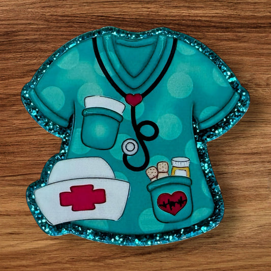Scrub Top Acrylic Flatback