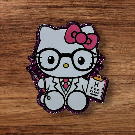 Kitty Eye Doctor Acrylic Flatback