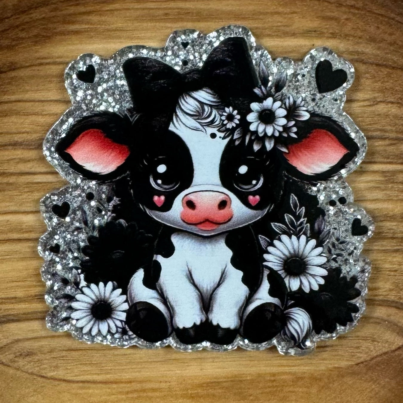 Black & White Cow Flatback