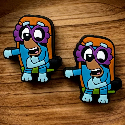 Blue Dog With Purple Glasses Focal