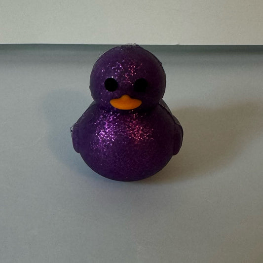 3-D purple Glitter Duck Focal