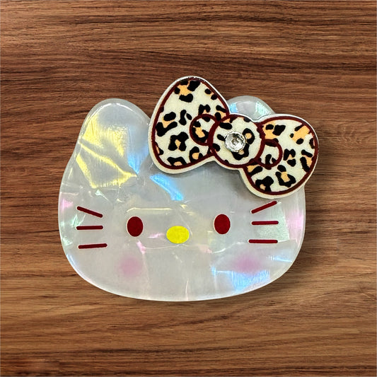 Kitty With Bow Acrylic Flatback