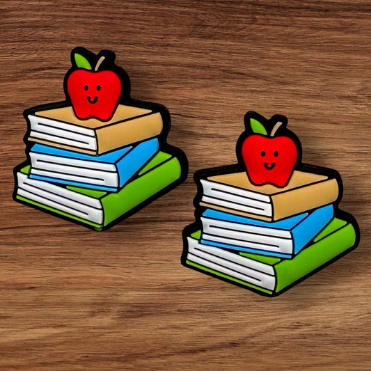 Happy Apple Book Stack Focal