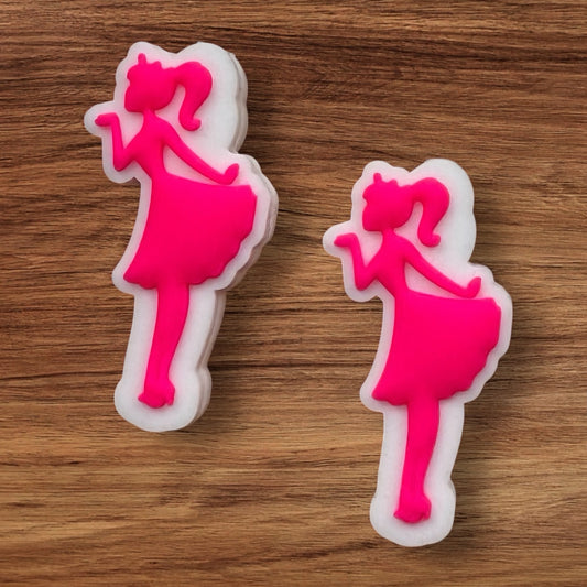 Pink Girl Blowing Kiss Focal