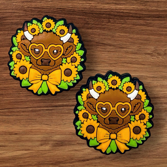 Cow In Sunflower Wreath Focal