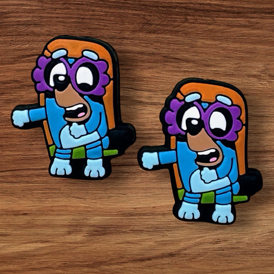 Blue Dog With Purple Glasses Focal