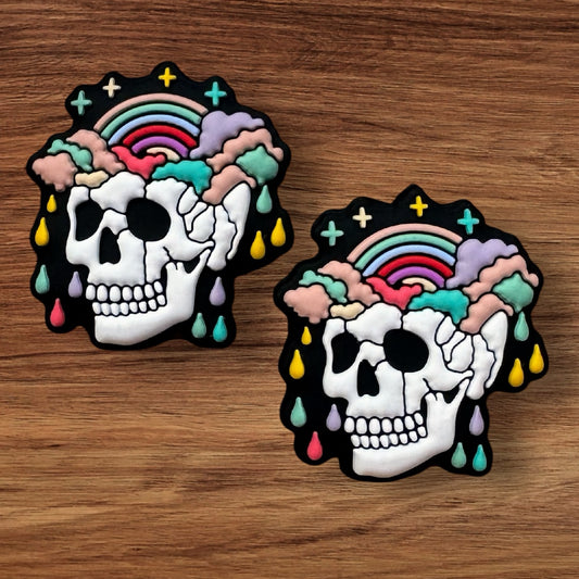 Skull With Rainbow Focal