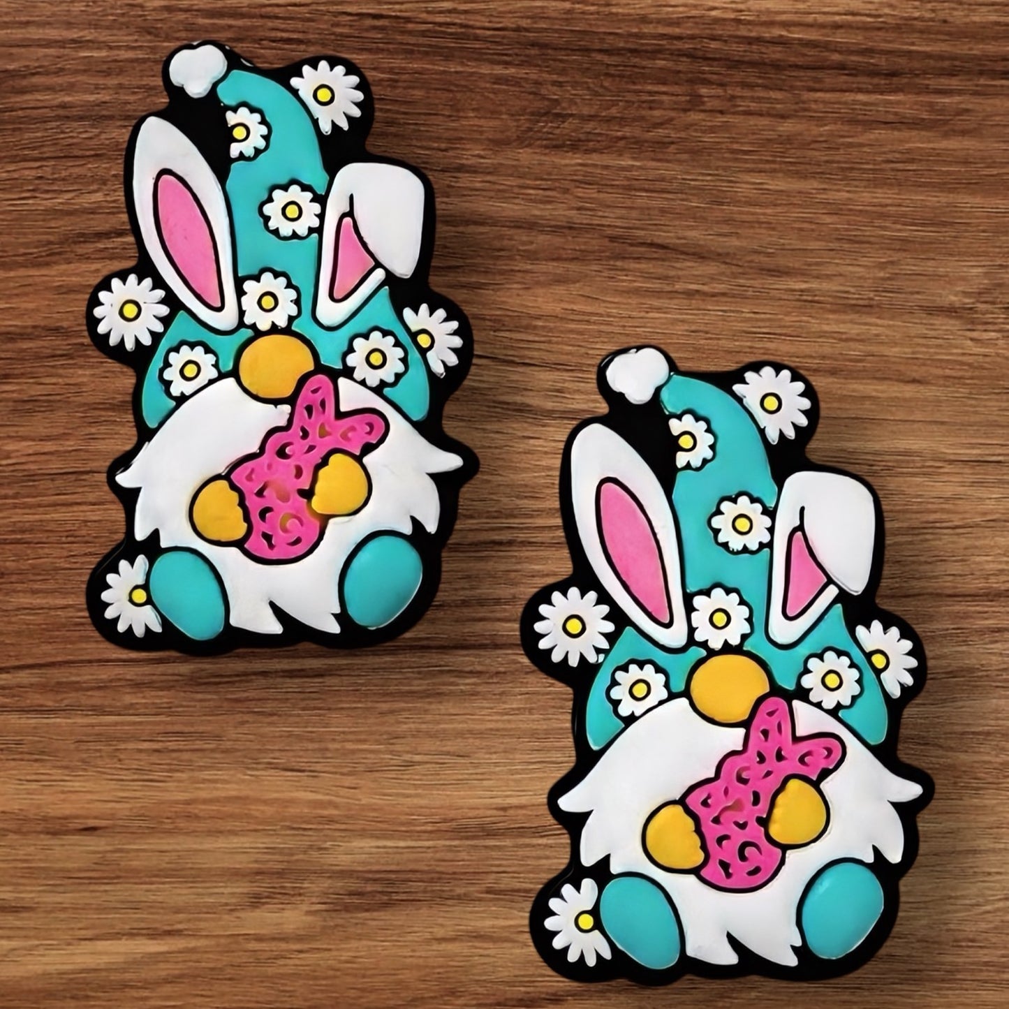 Easter Gnome With Pink Bunny Focal