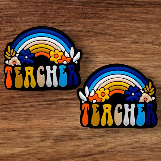 Retro Teacher Rainbow Focal