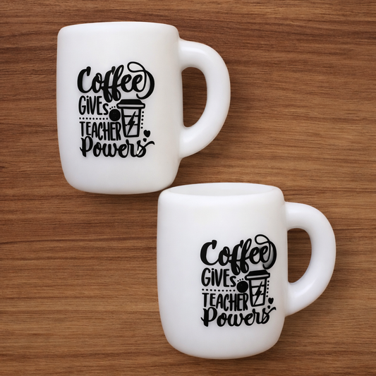 Coffee Gives Me Teacher Powers Mug Focal