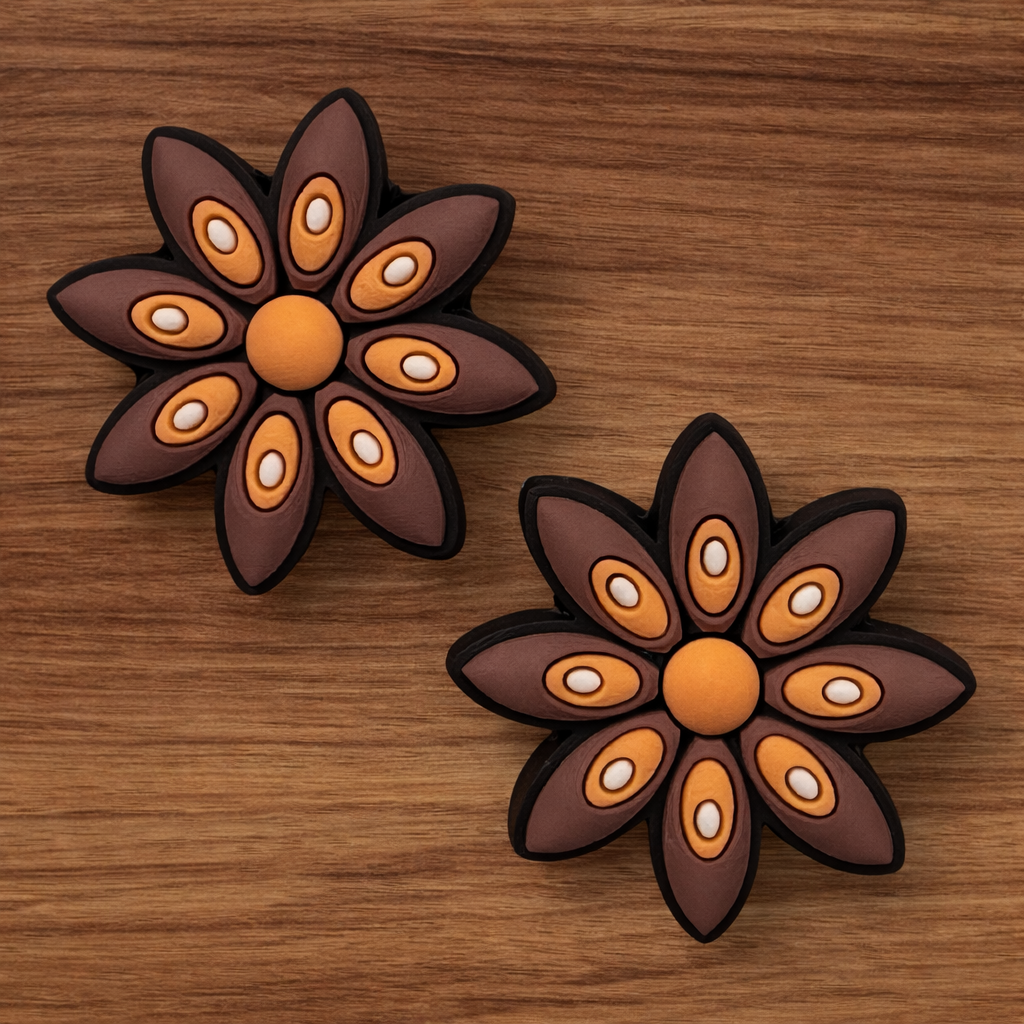 Brown & Orange Flower Focal