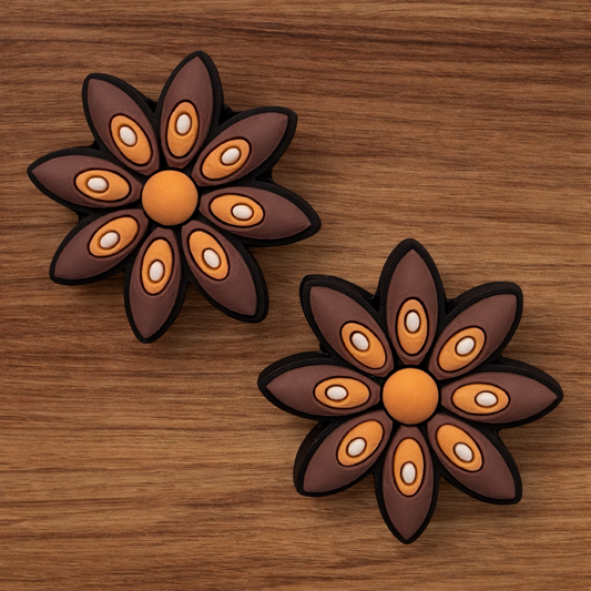 Brown & Orange Flower Focal