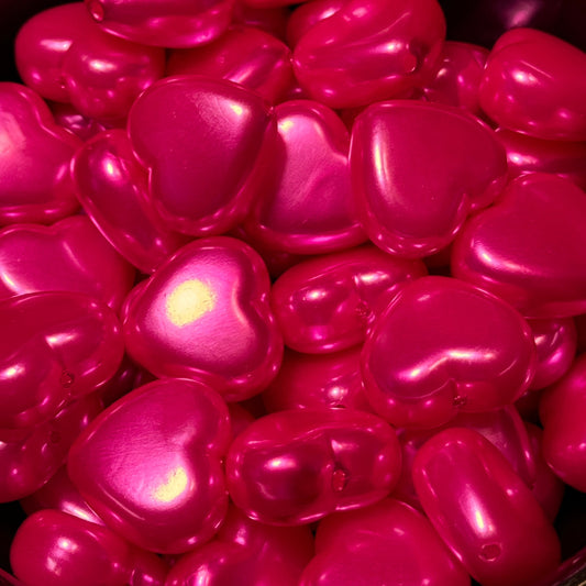 Shiny Heart Acrylic Bead