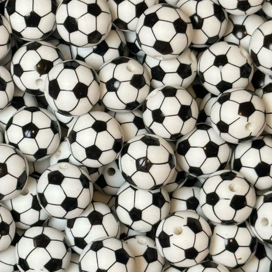 15mm Soccer Ball Silicone Bead