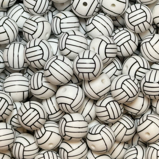 15mm Volleyball Silicone Bead
