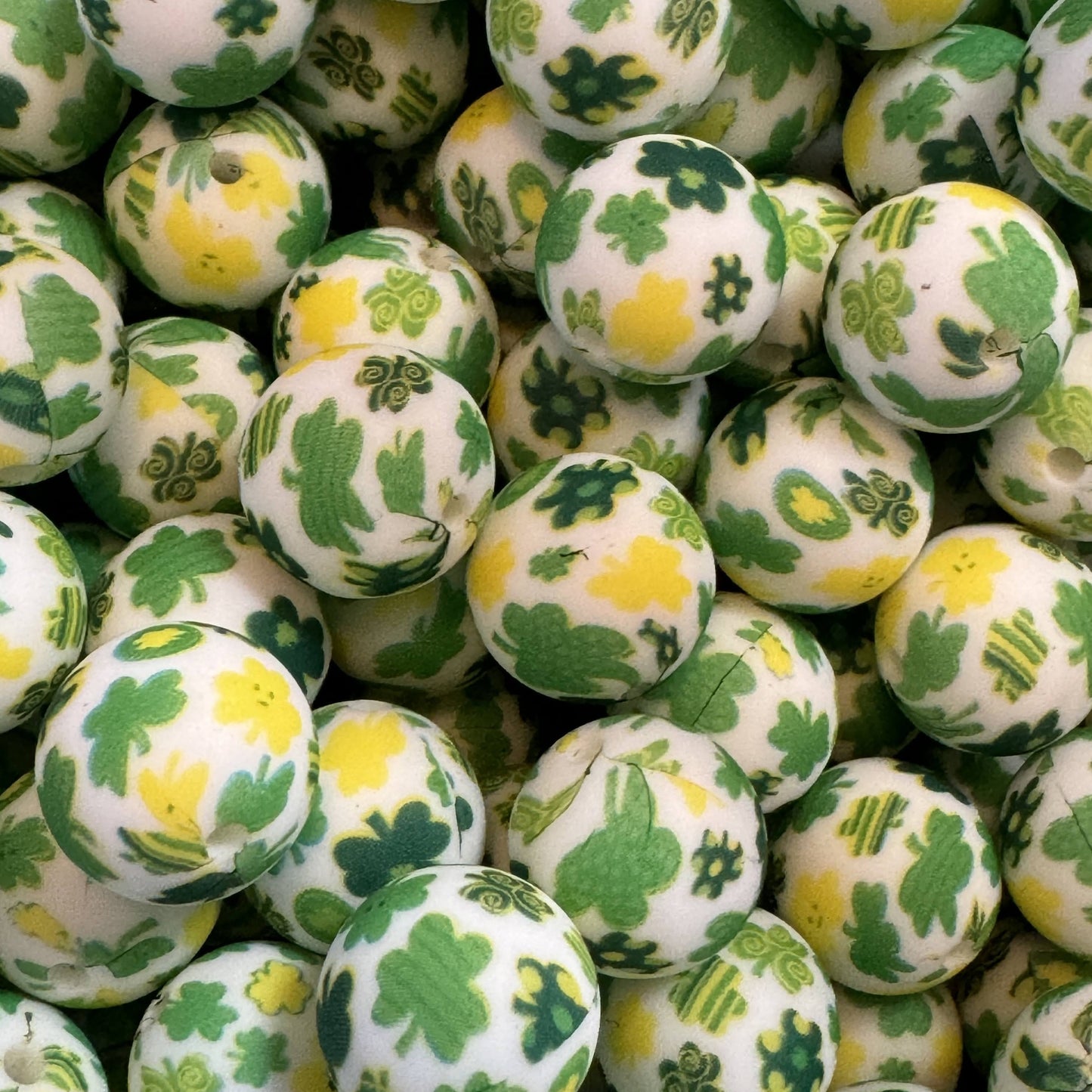 15mm Luck of the Irish Silicone Bead