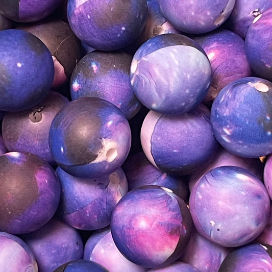 15mm Out of this World Silicone Bead