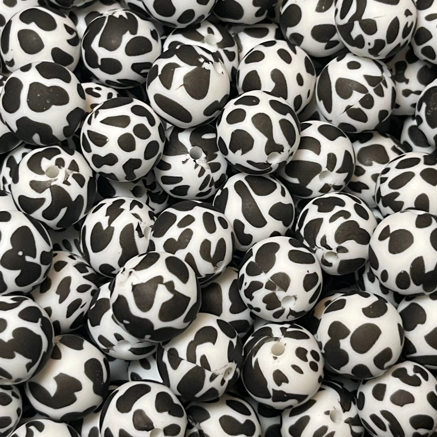 15mm Classic Cow Silicone Bead